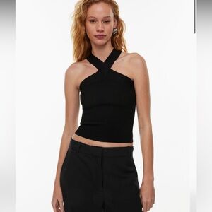 Aritzia Criss Cross tank Black